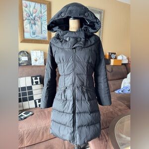 Moncler women’s Down Hooded Long Puffer Coat